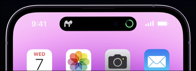 Wskaźnik podłączenia iPhone'a 14 Pro AirPods