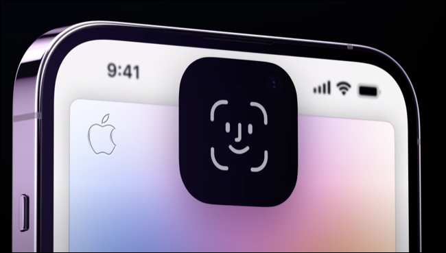 Uwierzytelnianie iPhone’a 14 Pro Dynamic Island Face ID