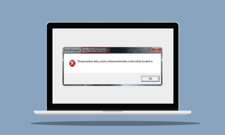 Corrigir o erro do ponto de entrada do procedimento no Windows