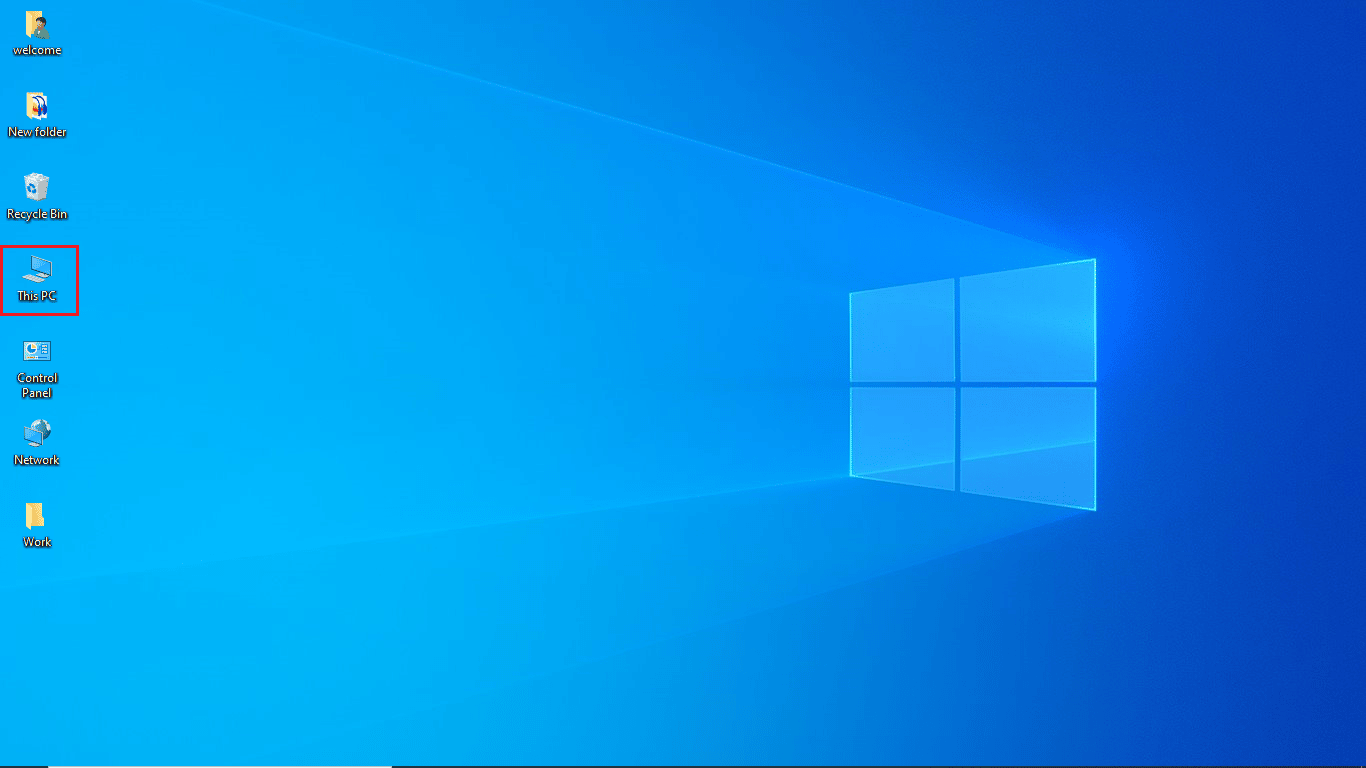 Din fereastra desktopului, faceți dublu clic pe Acest PC