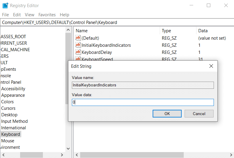 Desabilitar Num Lock no Windows usando o Editor do Registro | Como desativar o bloqueio de número do teclado Logitech