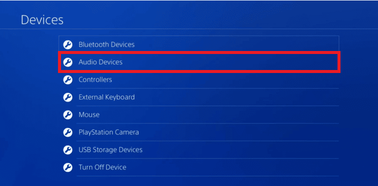 Seleziona Dispositivi audio. Come utilizzare la chat vocale in H1Z1 PS4