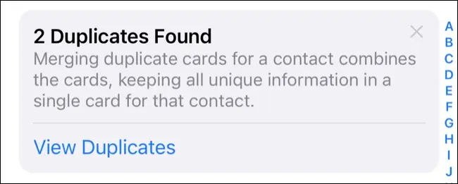 iOS 16 で重複する連絡先を統合する
