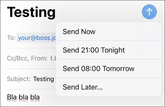 iOS 16 でメールをスケジュールする方法