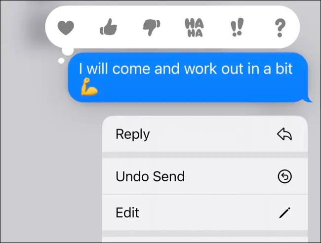 iOS 16 で iMessage の送信を編集および元に戻す