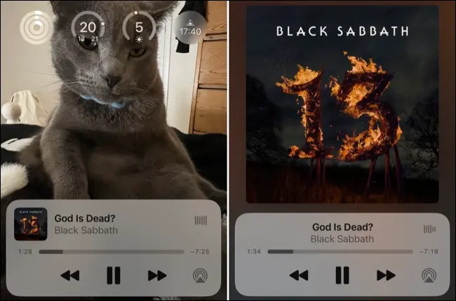 iOS 16全画面表示の「Now Playing」画面
