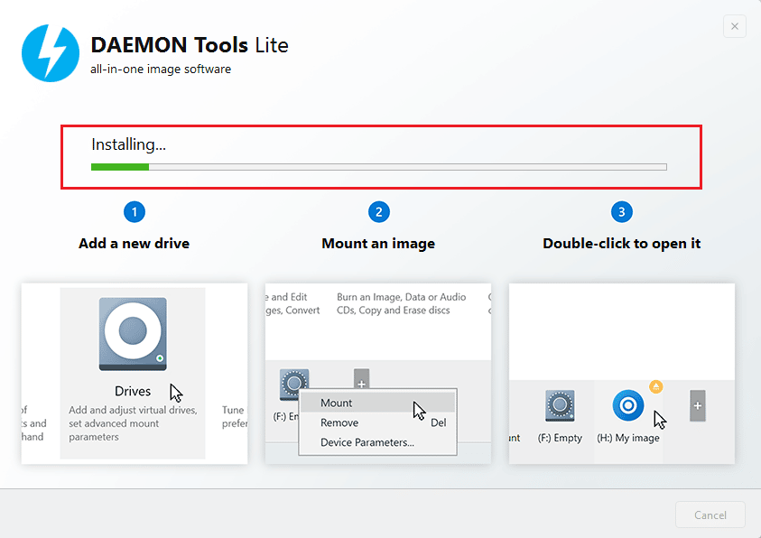 установка Daemon Tools lite