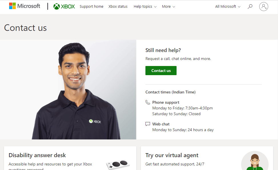 Xbox Desteğine Başvurun
