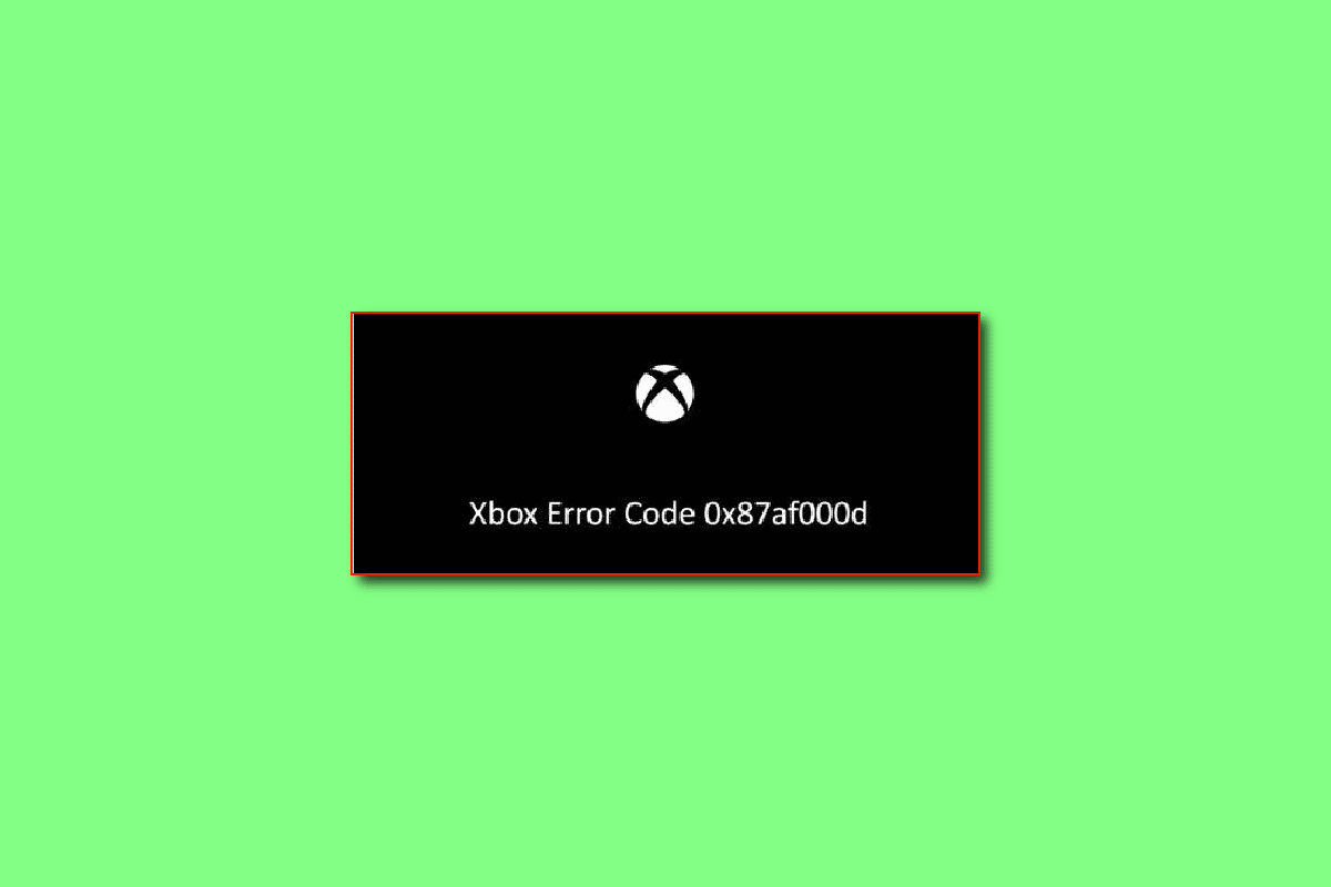 Xbox Hata Kodunu Düzeltin 0x87af000d