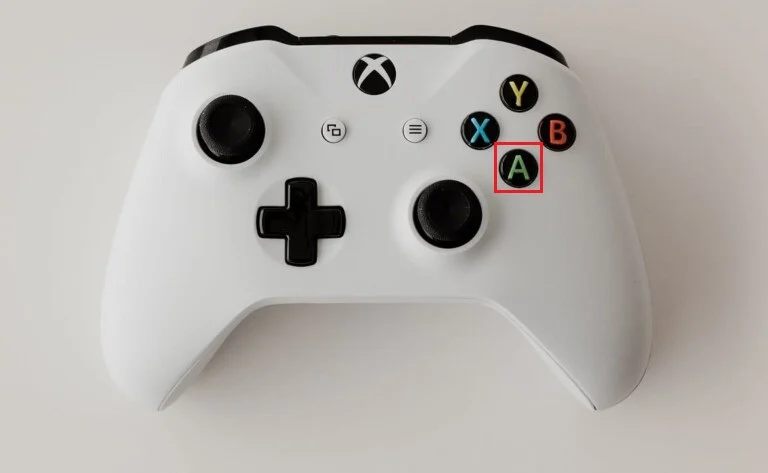 Xbox Controller'da A düğmesine basın