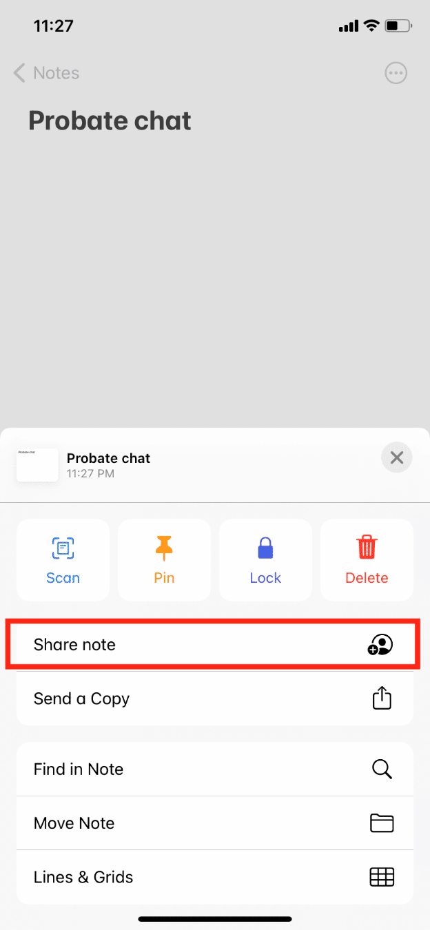 Pilih Bagikan catatan. Cara Menemukan Hal Tersembunyi di iPhone