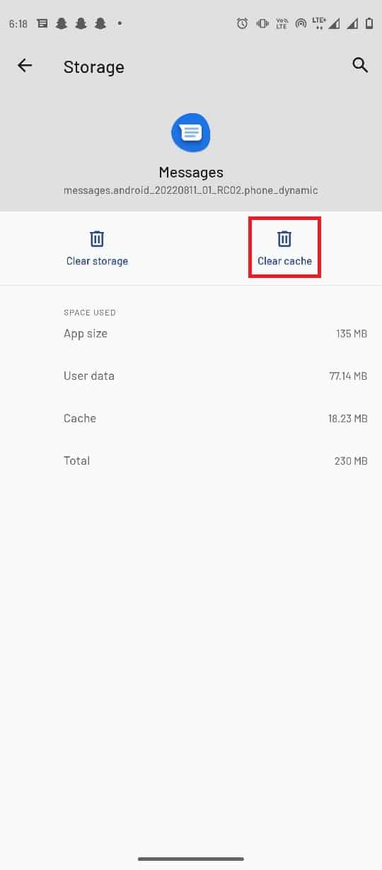 appuyez sur Effacer le cache. Correction de l'impossibilité d'envoyer un message à de nombreux messages multimédia non envoyés