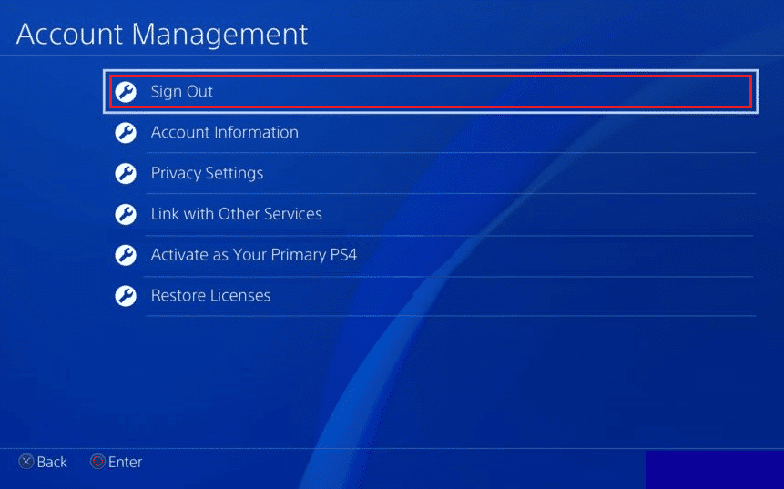 サインアウトを選択 | PlayStation アカウントからログアウト | PlayStationですべてのデバイスからサインアウトする方法
