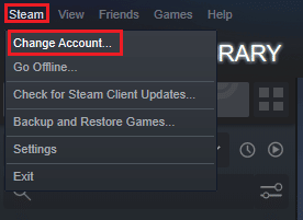 Steam เปลี่ยนบัญชี