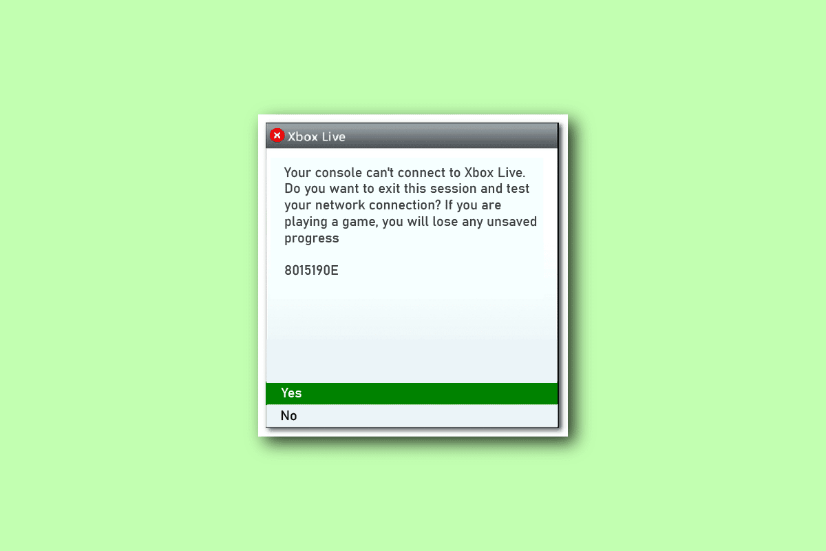 修復 Xbox Live 錯誤 8015190e