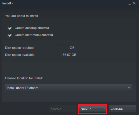 在steam中安装游戏