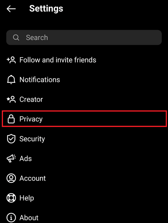 Tocca Privacy. | Cosa succede quando disattivi Instagram?