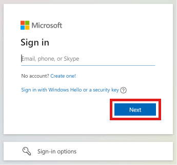 Wpisz swój adres e-mail i kliknij Dalej.