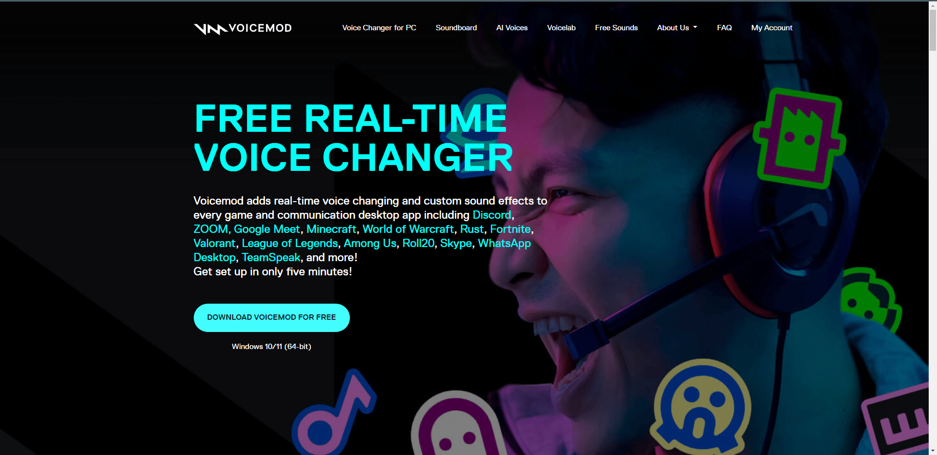 เว็บไซต์อย่างเป็นทางการของ VoiceMod