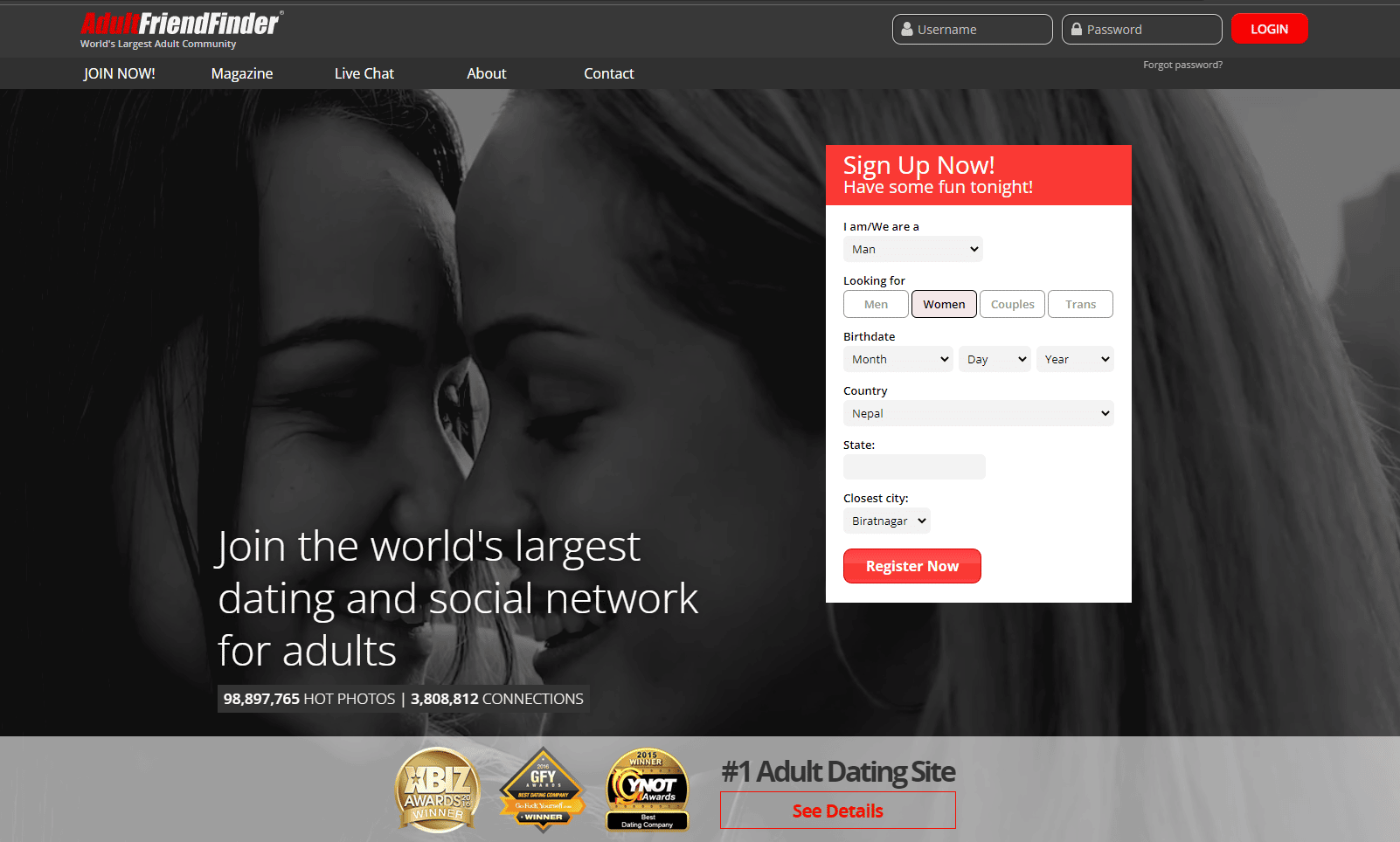 Offizielle Website von Adult Friend Finder