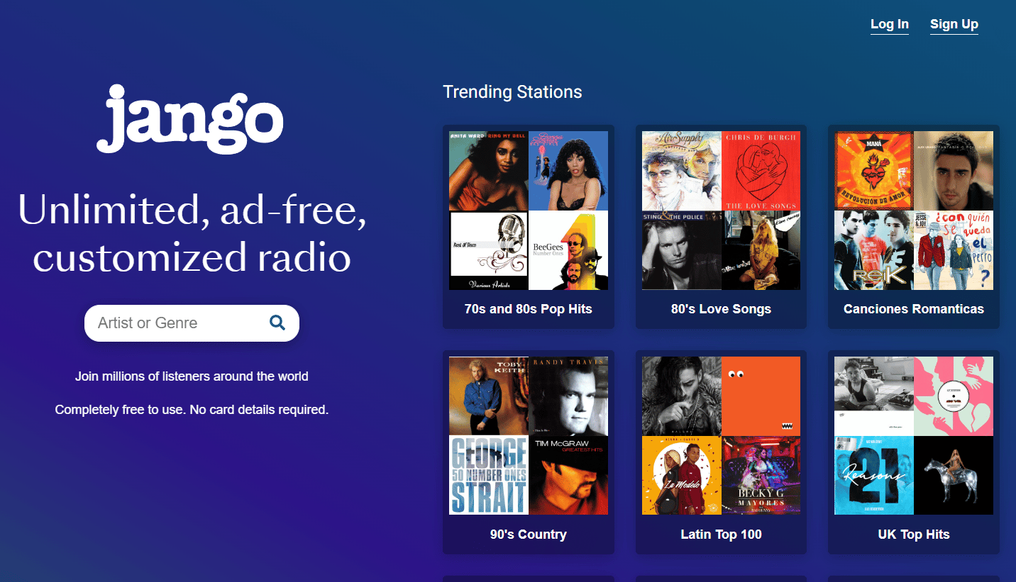 Jango | abra o Spotify em um Chromebook escolar