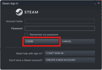 Digite o nome da conta e a senha e clique em LOGIN. | Como excluir uma conta Bethesda