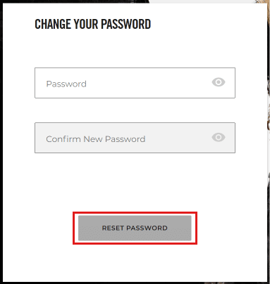 新しいパスワードを入力し、新しいパスワードを確認して、[パスワードのリセット] をクリックします。