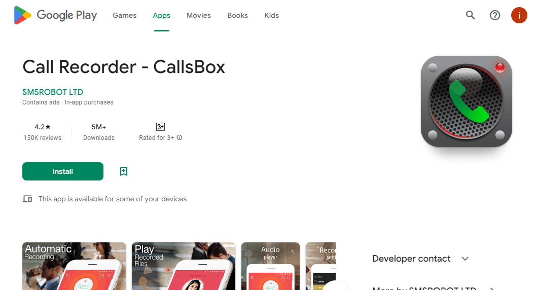 Enregistreur d'appel CallsBox