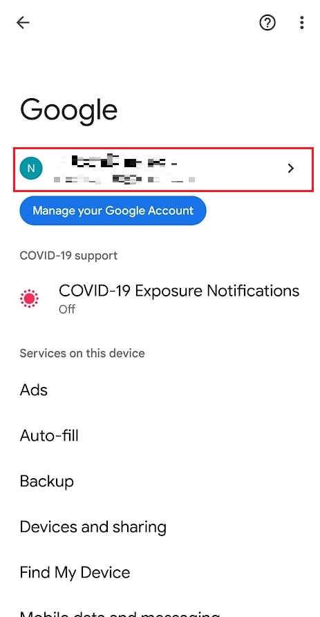 Atingeți contul de e-mail curent