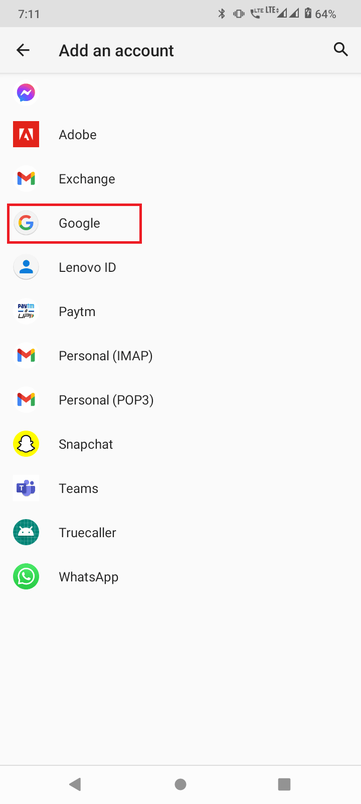 Toque no Google