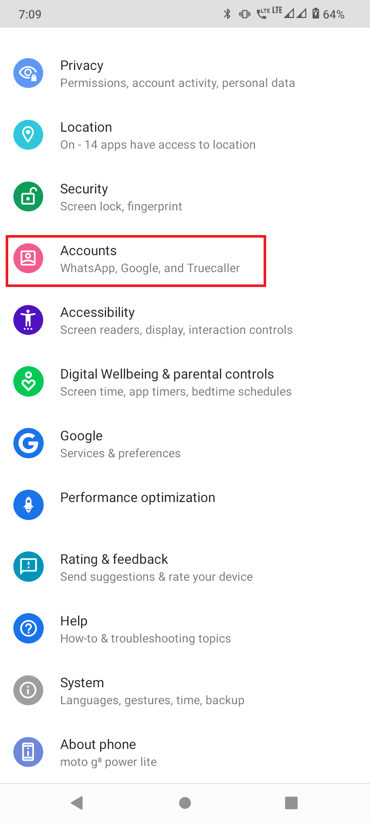 toque em contas. Corrigir o problema de falha de login do Pokemon GO