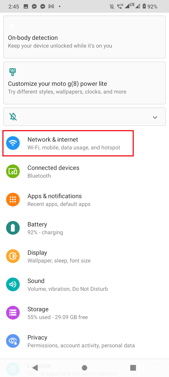 toque na rede e internet