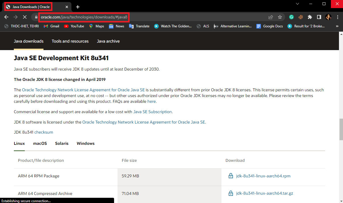 เปิดเว็บเบราว์เซอร์ของคุณและไปที่เว็บไซต์ทางการของ Oracle