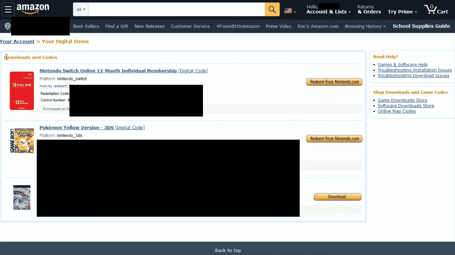 In questa pagina troverai tutti i codici digitali acquistati | sono Amazon Prime e Prime Gaming la stessa cosa