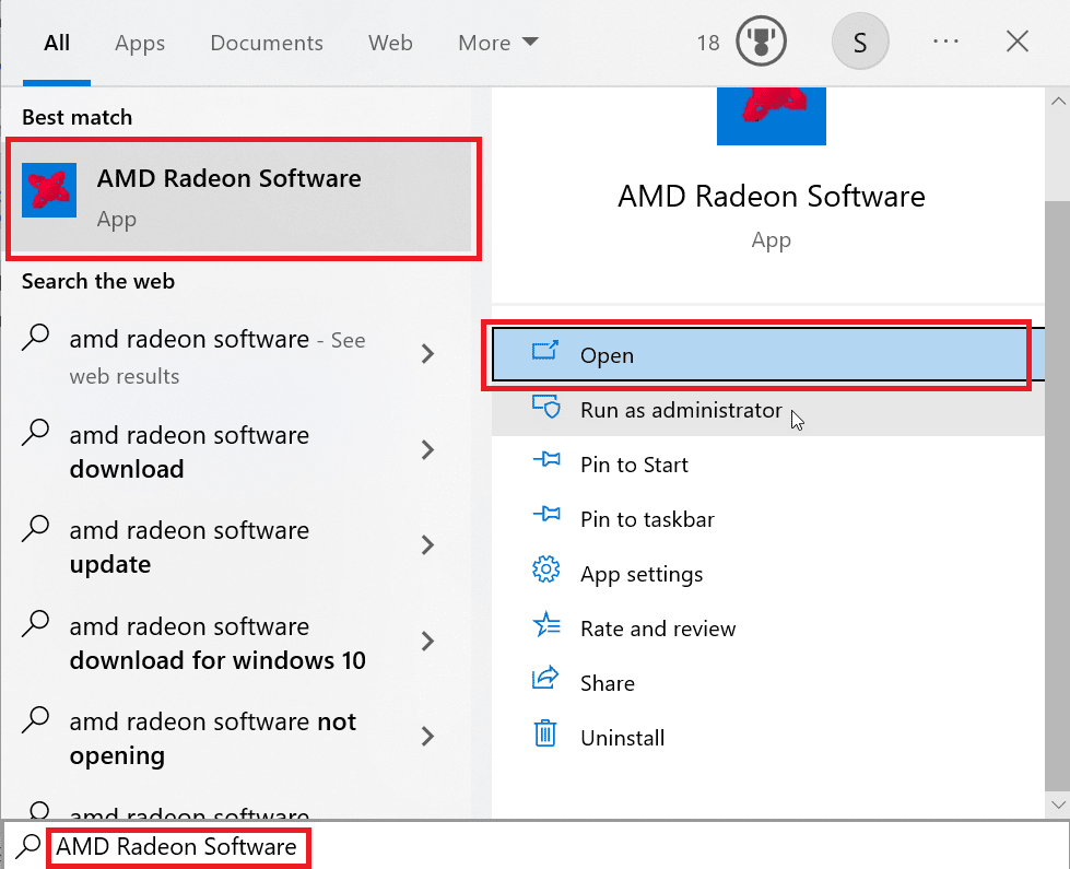 搜索amd radeon软件，点击以管理员身份运行。如何使用专用 GPU 而不是集成
