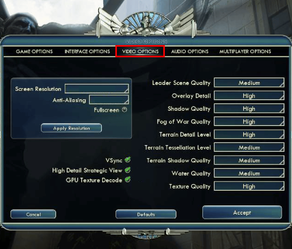 Civilização V Opções de vídeo. Corrigir Civ 5 continua travando no Windows 10