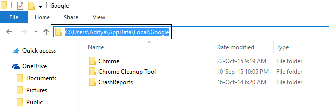 c utilizatorii appdata local google șterge tot