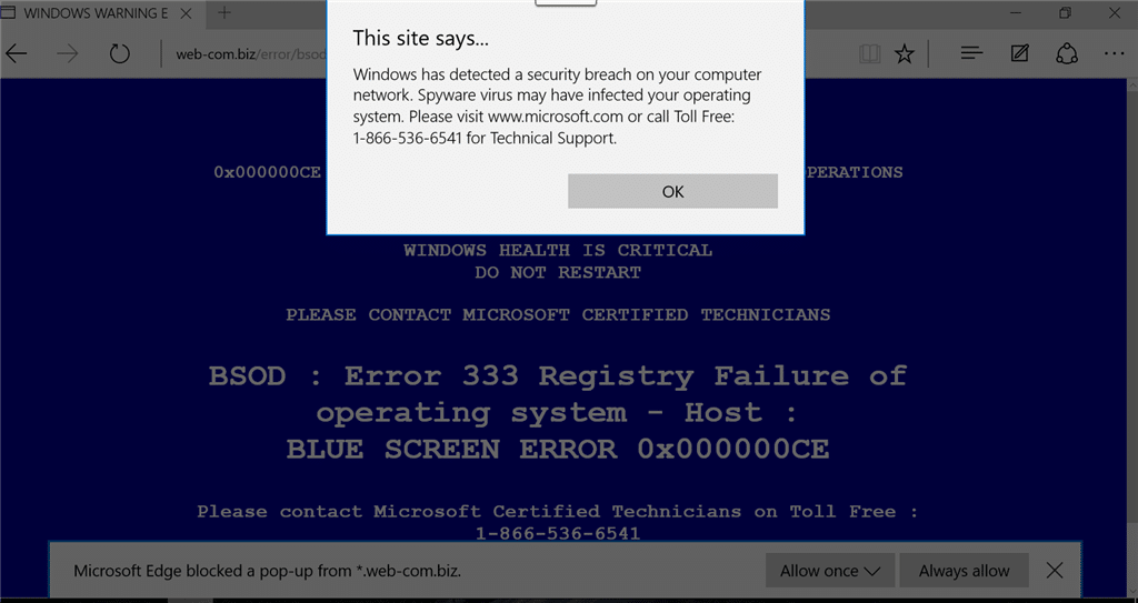 Napraw błąd niebieskiego ekranu w Microsoft Edge