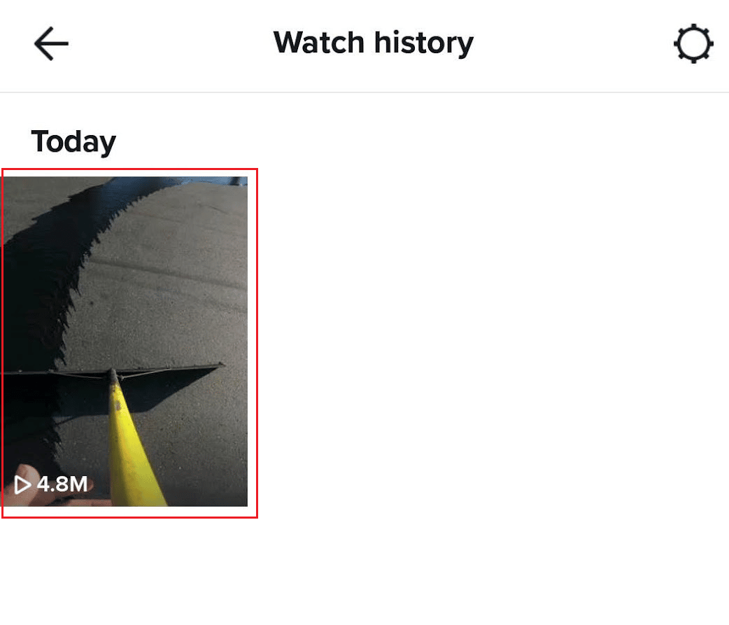toque no histórico desejado para visualizá-lo novamente