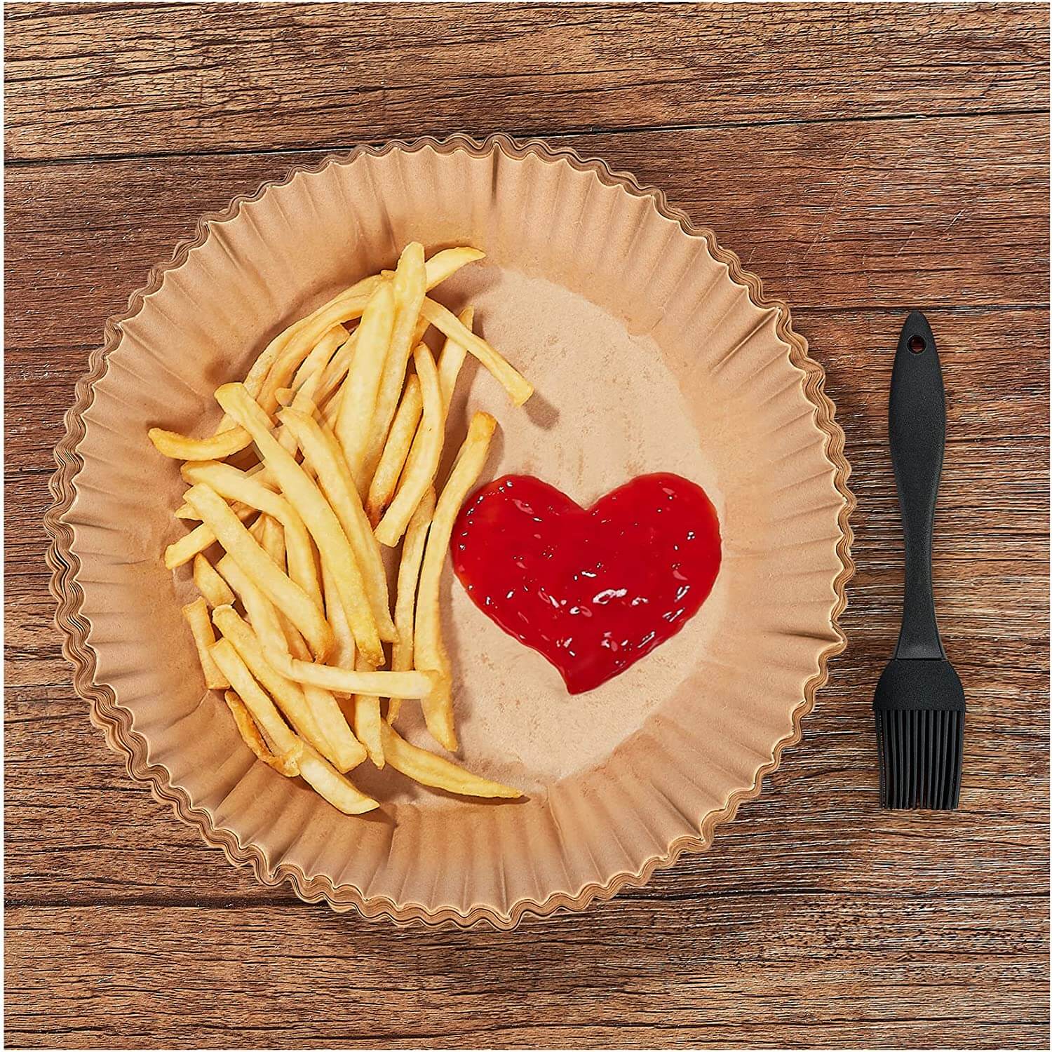 Forro de papel descartável para fritadeira a ar 300 peças 7,9 "polegadas