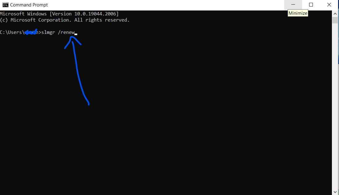 "slmgr /renovar"