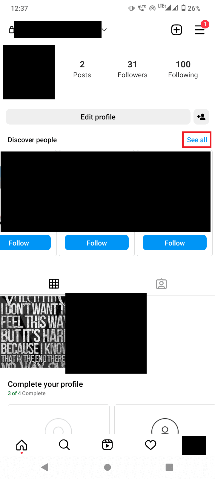 atingeți vedeți tot. Metode de căutare a utilizatorilor Instagram după nume și locație