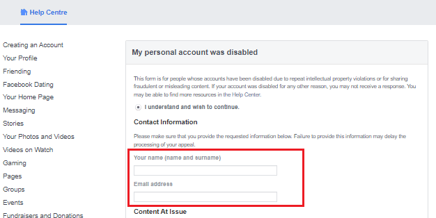 Masukkan nama pengguna dan alamat email