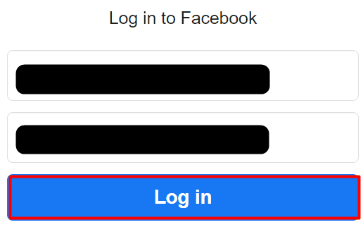 Masukkan kredensial login Anda dan klik Masuk | Bagaimana Anda Dapat Memulihkan Akun Facebook yang Dinonaktifkan