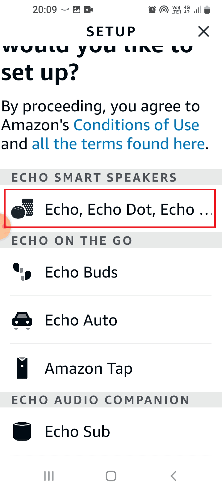 Tippen Sie im Abschnitt ECHO SMART SPEAKERS auf die Option Echo Echo Dot Echo…. Fehlerbehebung bei Alexa Echo