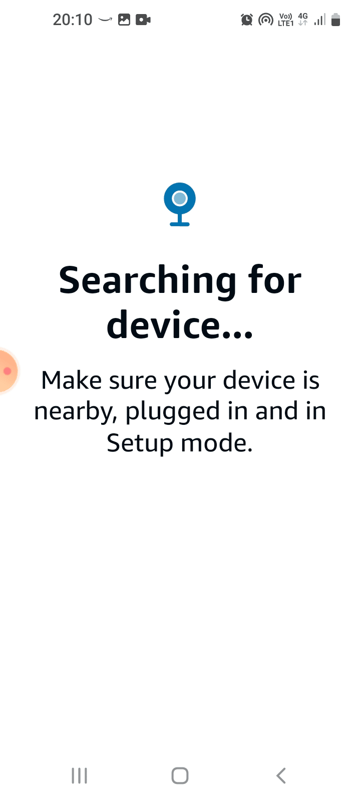 Warten Sie, bis die App nach dem Gerät sucht und es bei der App registriert. Fehlerbehebung bei Alexa Echo