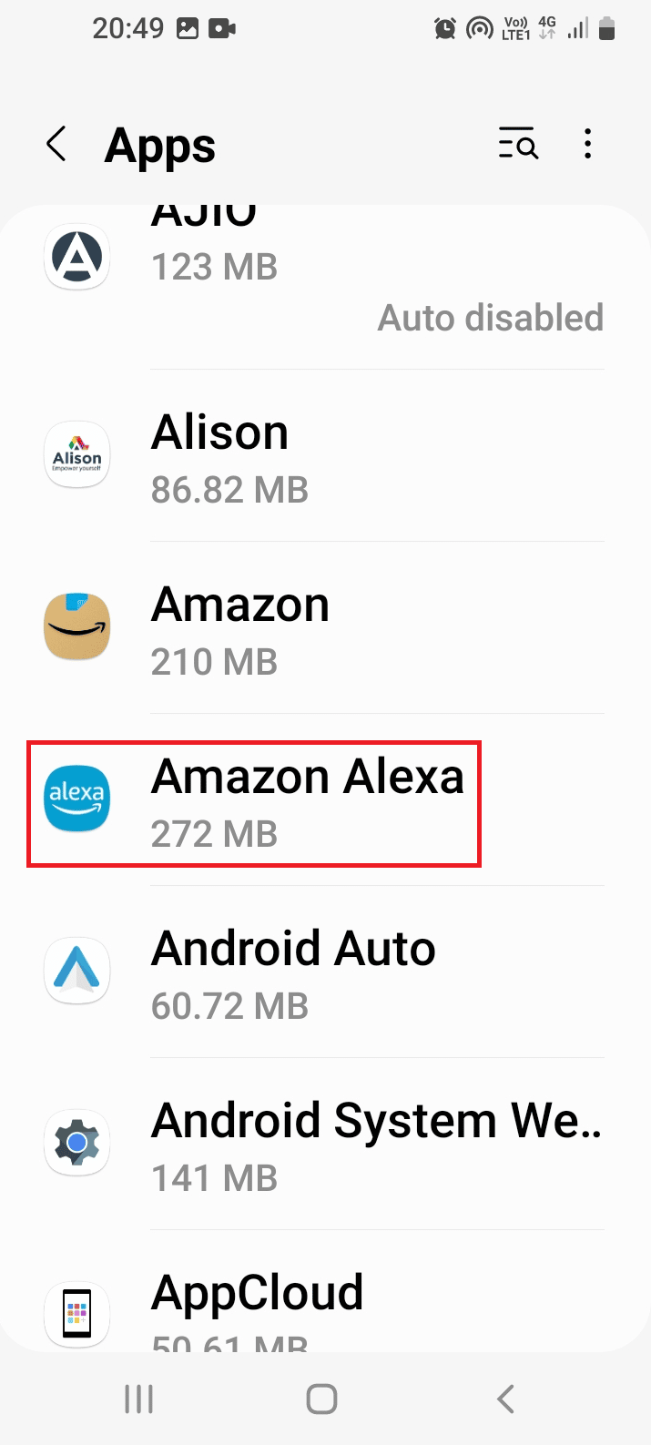 Tippen Sie auf die Amazon Alexa-App. Fehlerbehebung bei Alexa Echo
