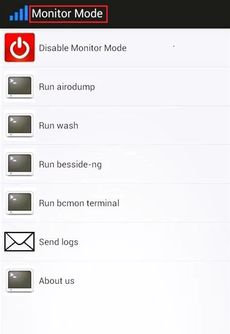 mode monitor di aplikasi bcmon android