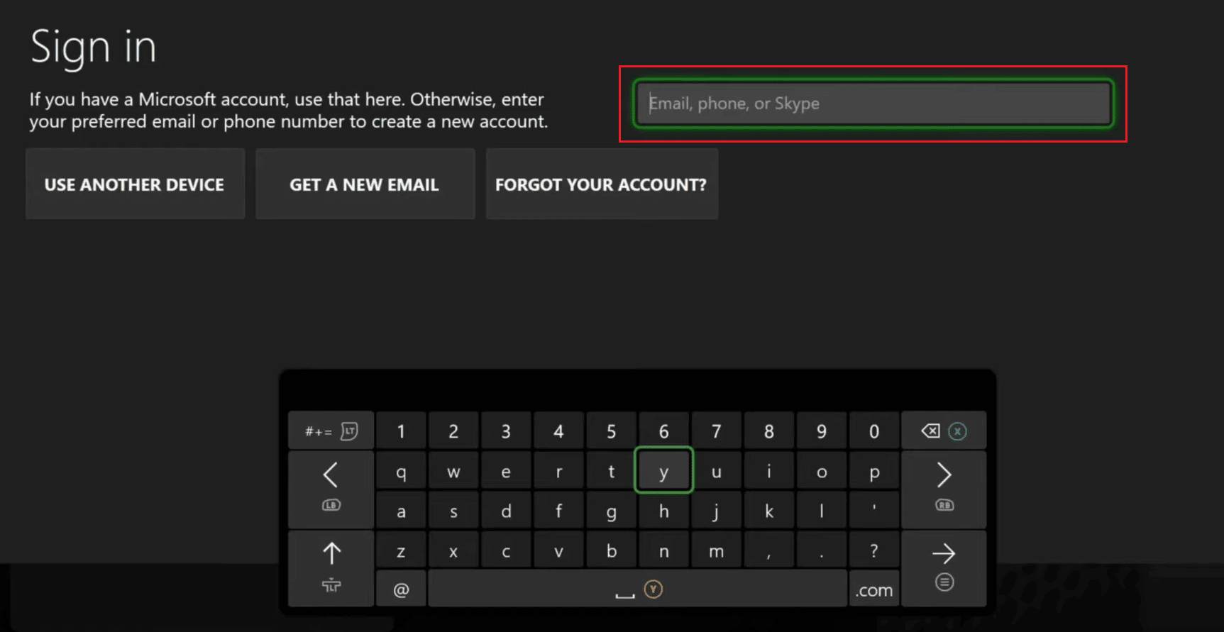 Wpisz swój adres e-mail, telefon lub Skype w odpowiednim polu, aby się zalogować | ponownie połącz się z usługą Xbox Live