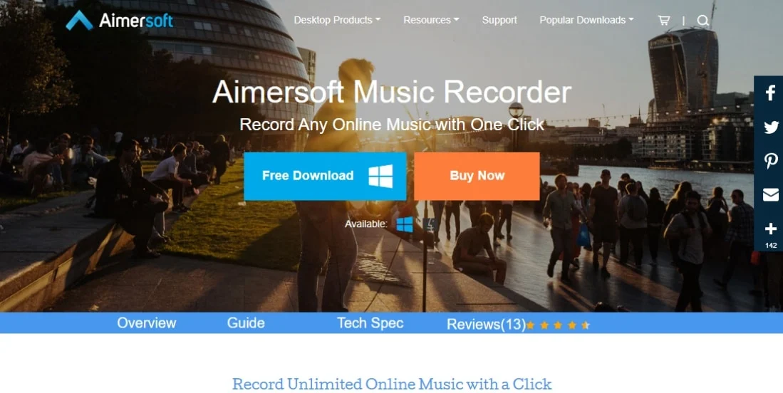 Aimersoft Müzik Kaydedici
